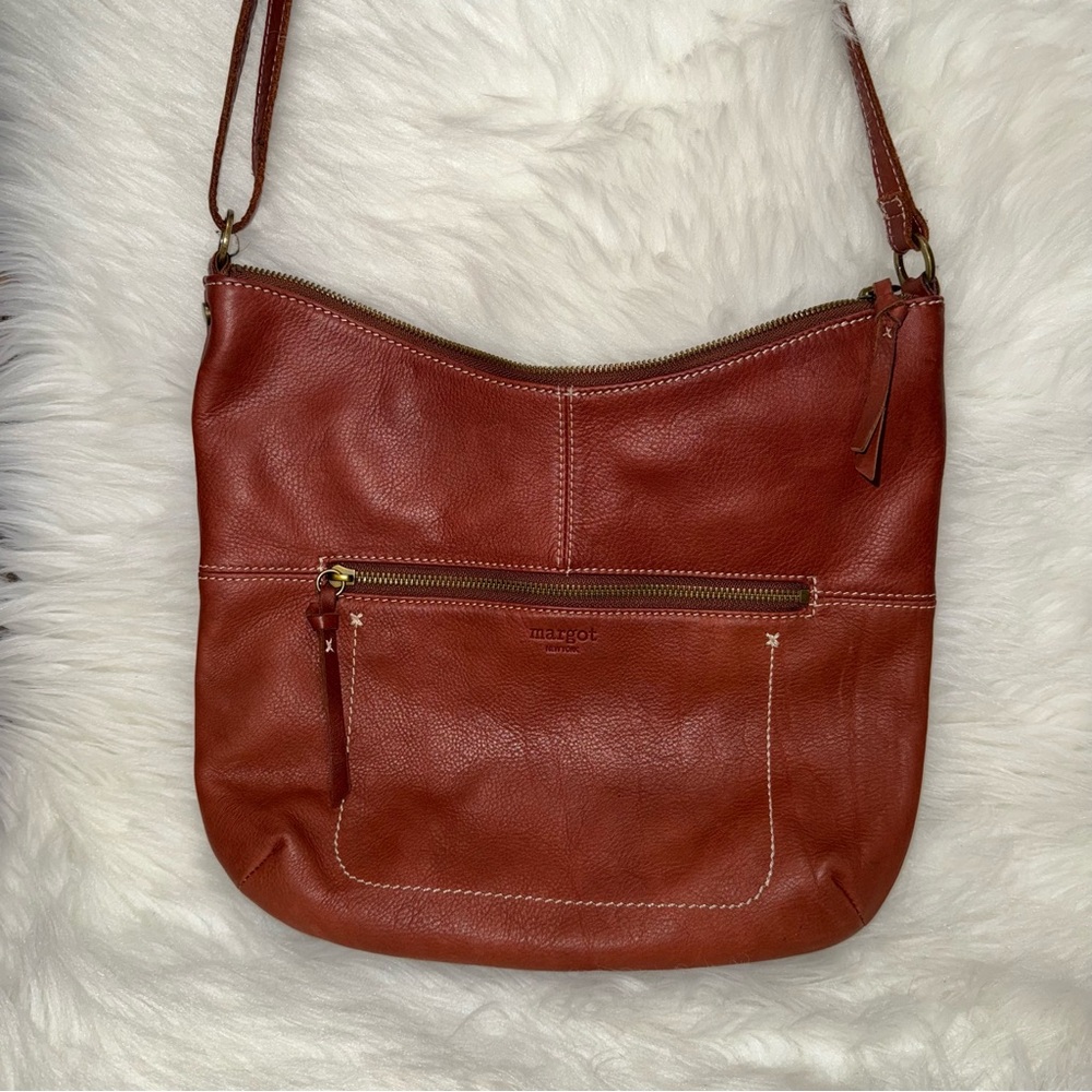 Margot Women's Red Leather Shoulder Bag